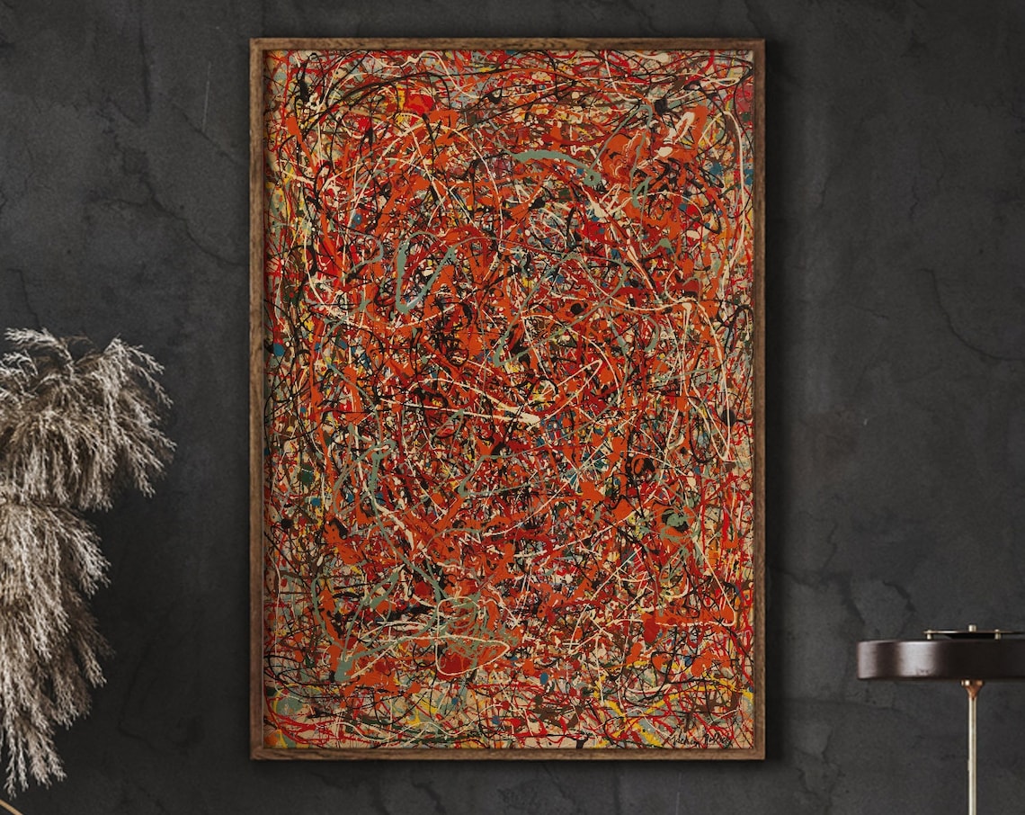 Jackson Pollock Style Abstract Modern Art Print