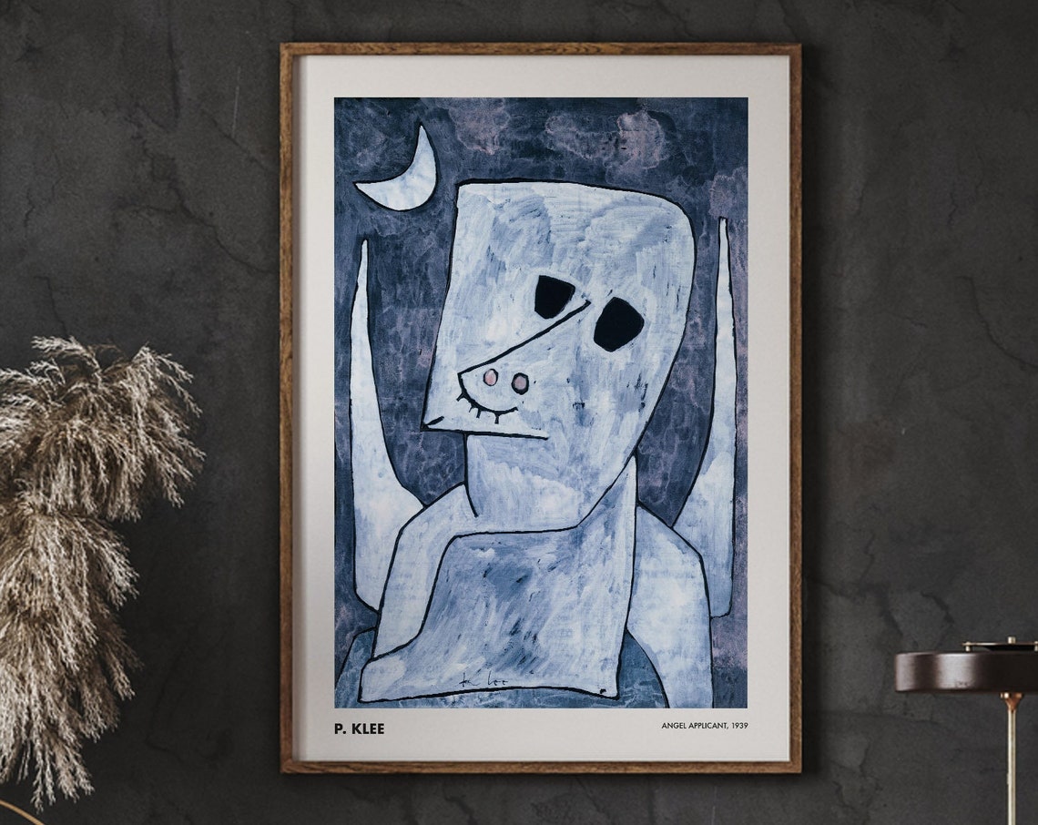 Paul Klee Angel Applicant 1939 Surreal Blue Moon Modern Decor Poster