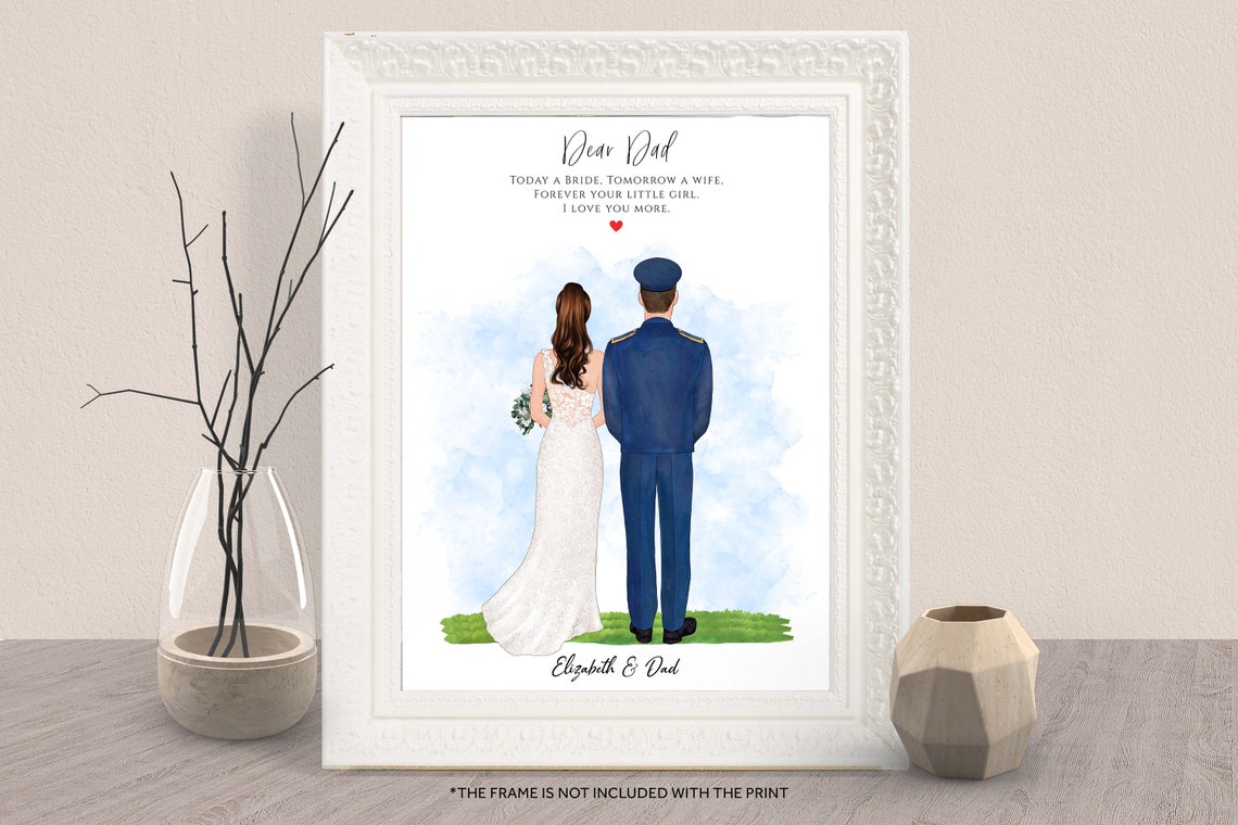 Dear Dad Today a Bride Tomorrow a Wife Forever Your Little Girl Poster