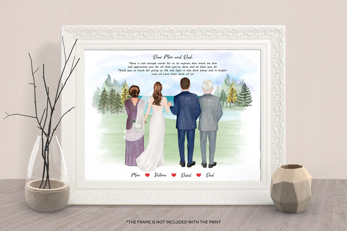 Personalized Parents of the Bride and Groom Print Gift for Wedding