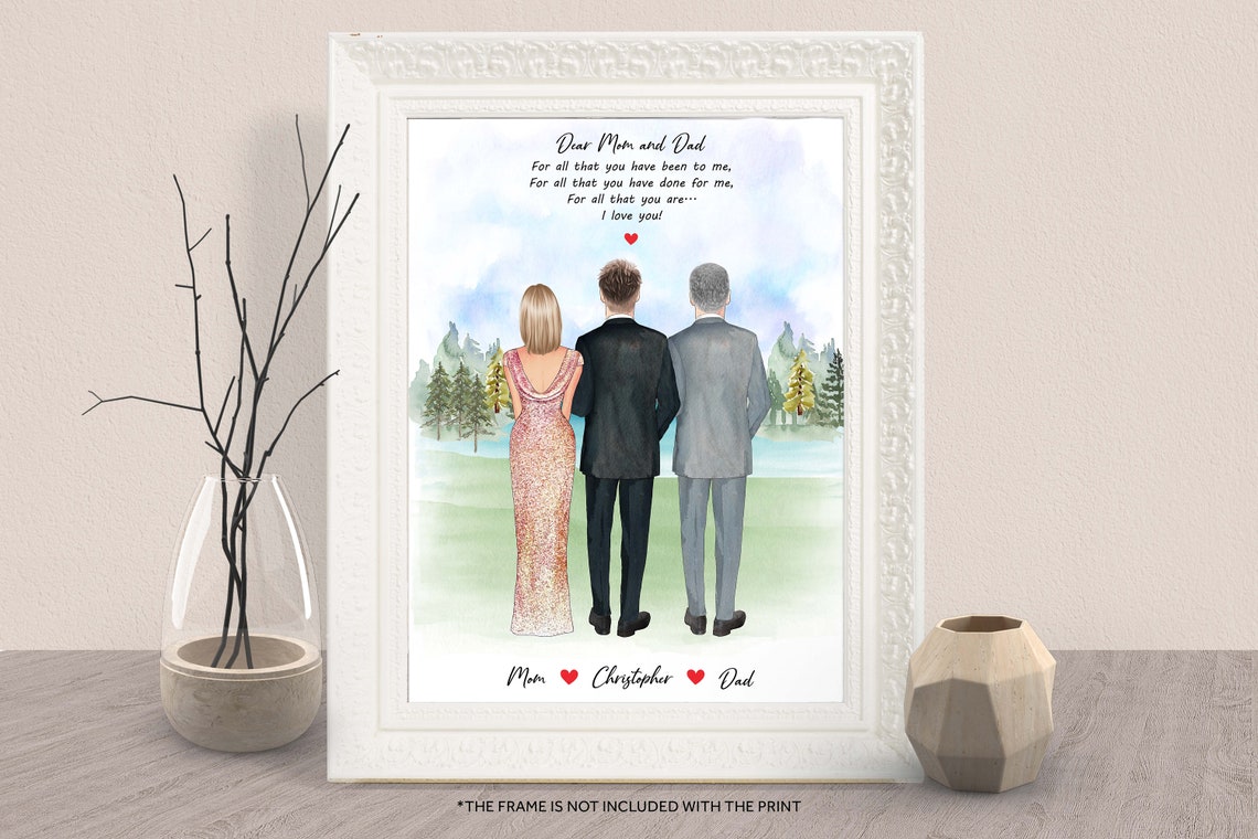 Parents Of The Groom Print Gift Wedding Thank You Gift For Mom And Dad Groom Gift To Parents Father Of Groom Mother Of Groom Wedding Day