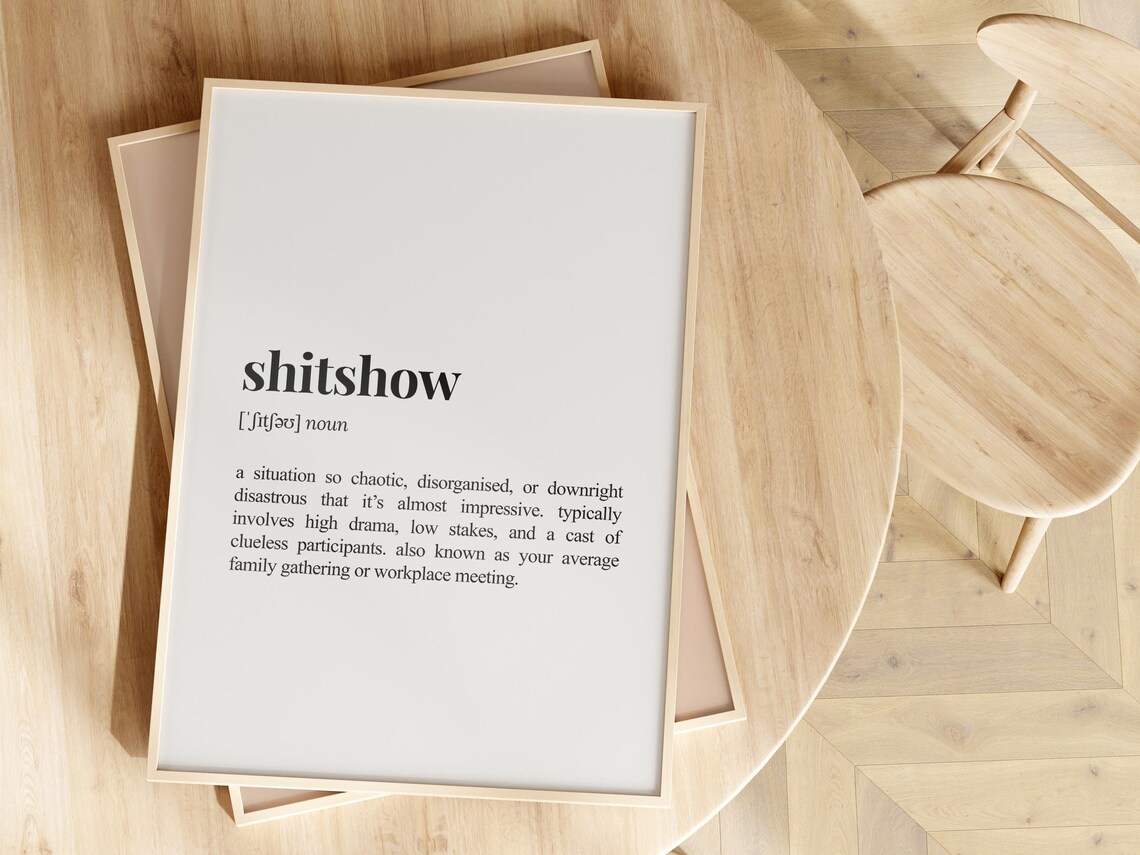 Shitshow Definition Sarcastic Dictionary Poster - Image 2