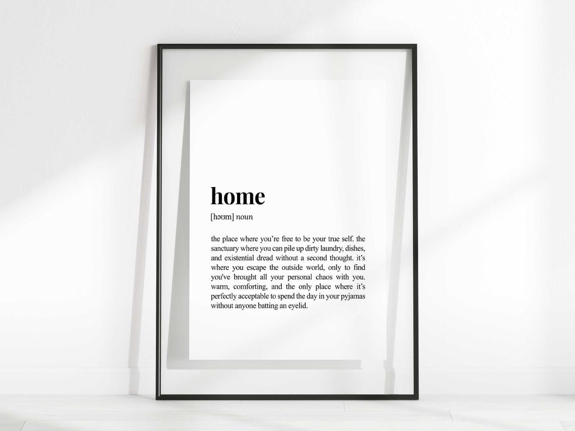 Home Definition Funny Cozy Sarcastic Dictionary Style Poster - Image 2