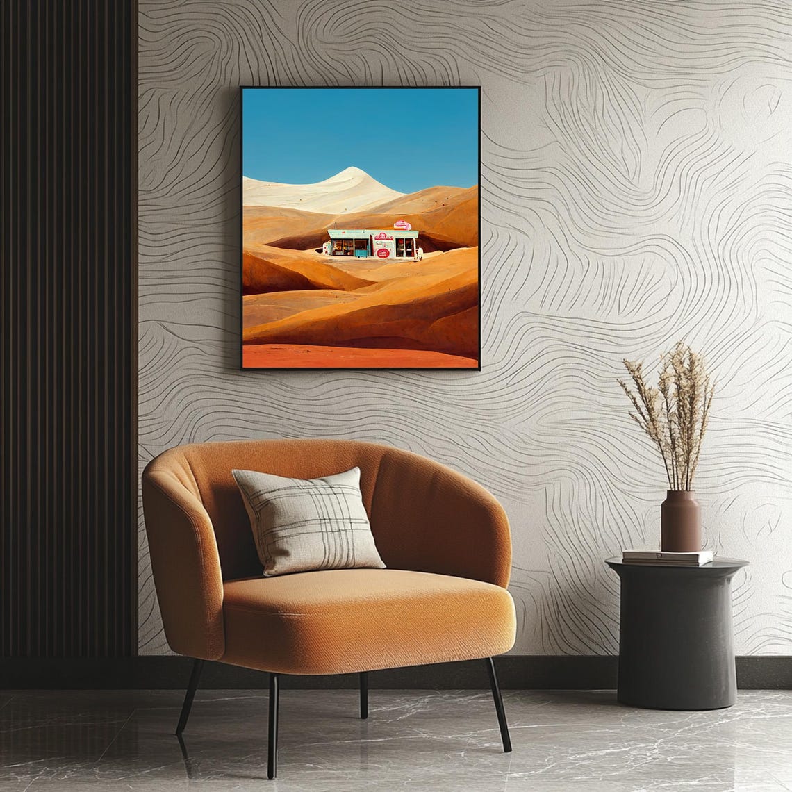An Ice Cream Shop In The Desert Trendy Gallery Wall Print Art Print Home Decor Art Desert Landscape Print Gift Idea - Image 3