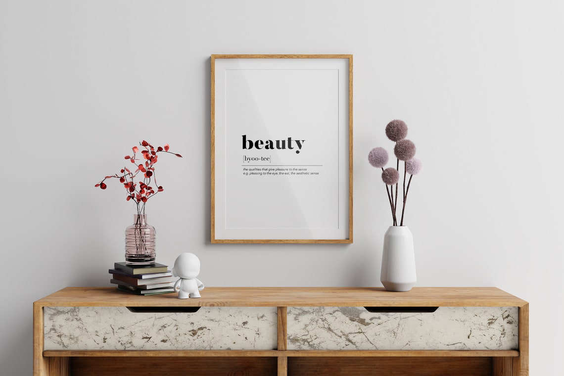 Beauty Definition Bold Serif Dictionary Typography Quote Poster - Image 3