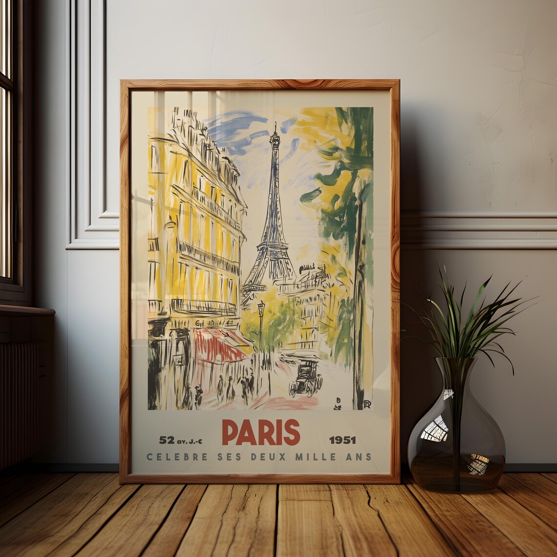 Paris Travel Poster, Vintage Eiffel Tower Art Print - Image 3