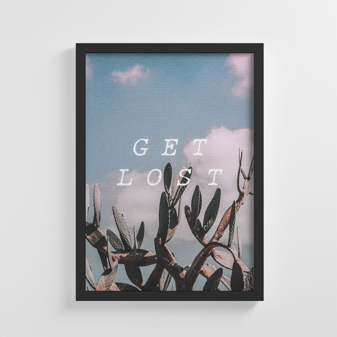 Summer Get Lost Tropical Quote Frameless Poster Art Print Stylish Modern Home Decoration Wall Art Nursery Decor Living Room Ic218