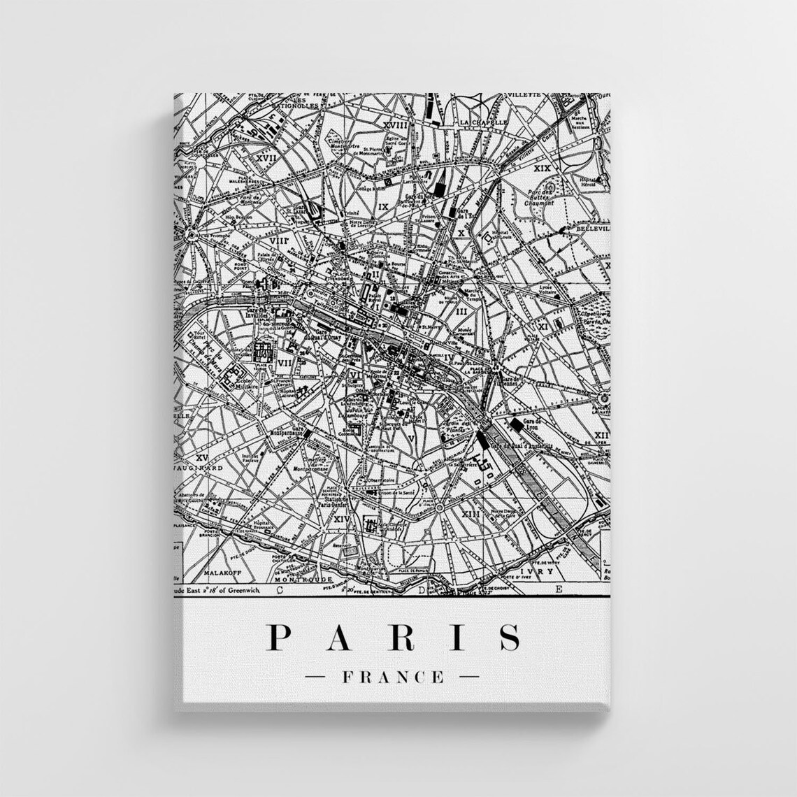 France Paris Map Plan, Stylish Home Decoration