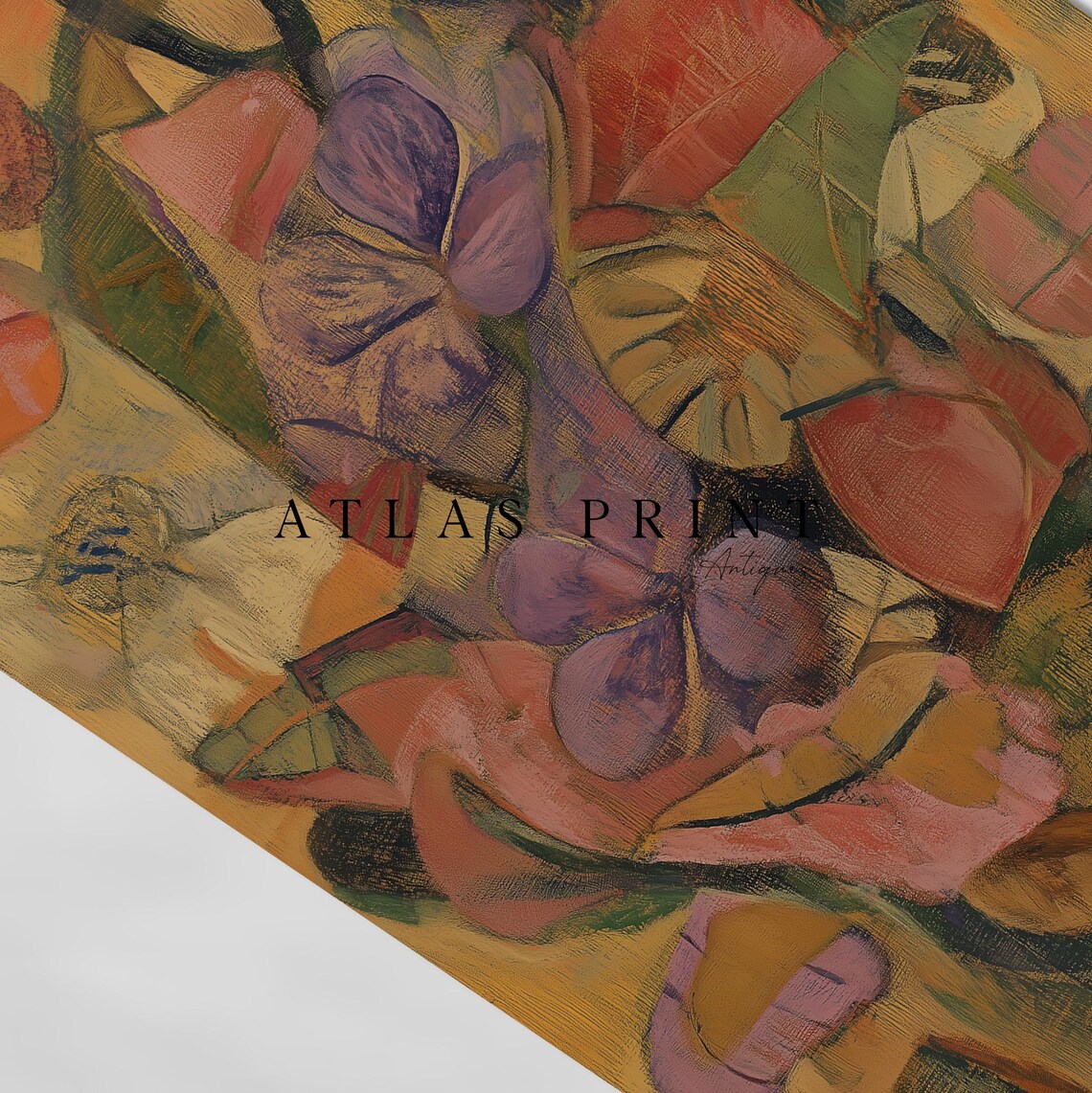 Abstract Colorful Floral Bouquet Oil Painting Modern Aesthetic Print - Image 4