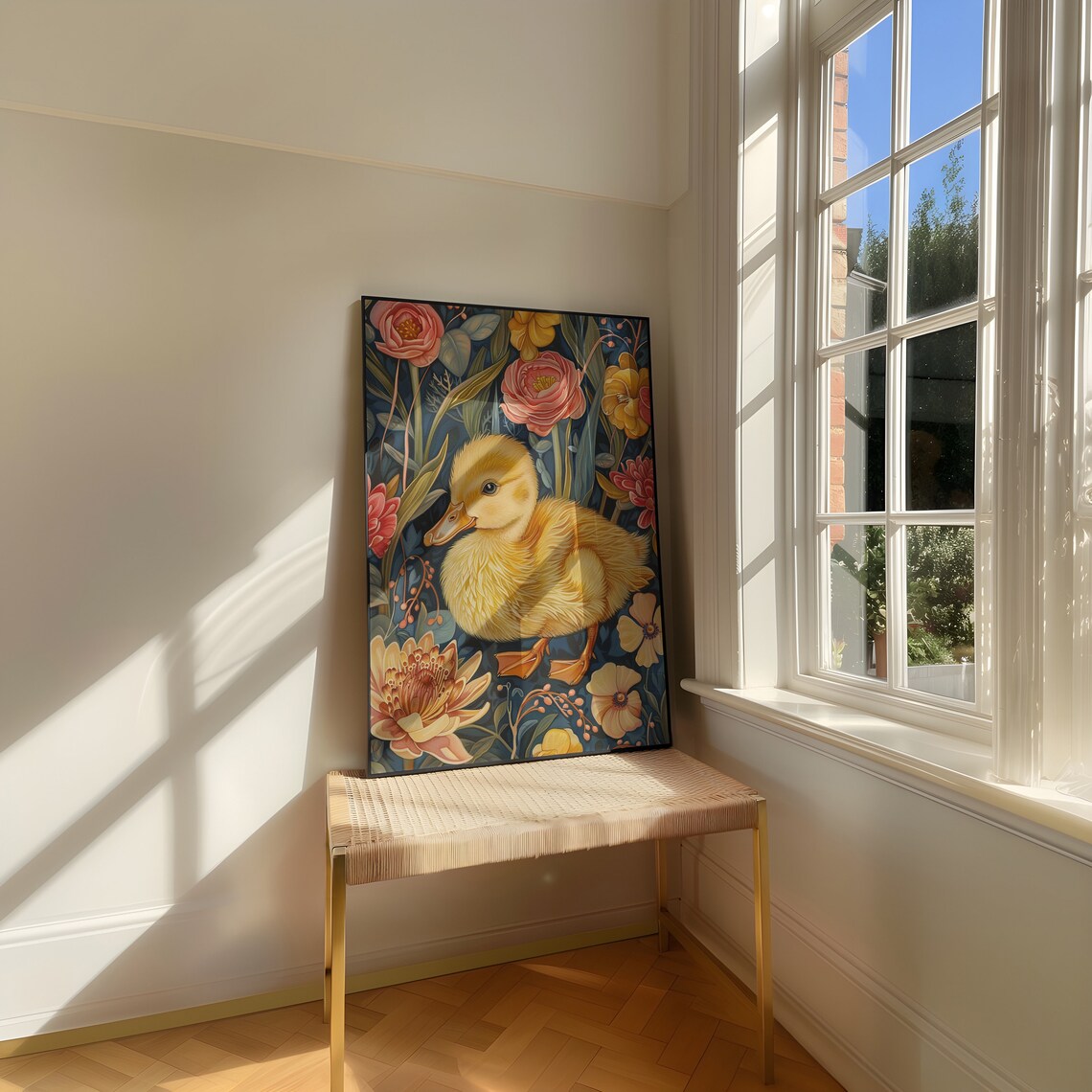 Botanical Duckling William Morris Style Art Print - Image 2