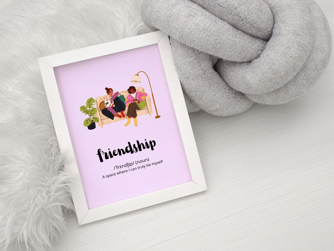 Friendship Inspirational Wall Art, Best Friends Gift - Image 2