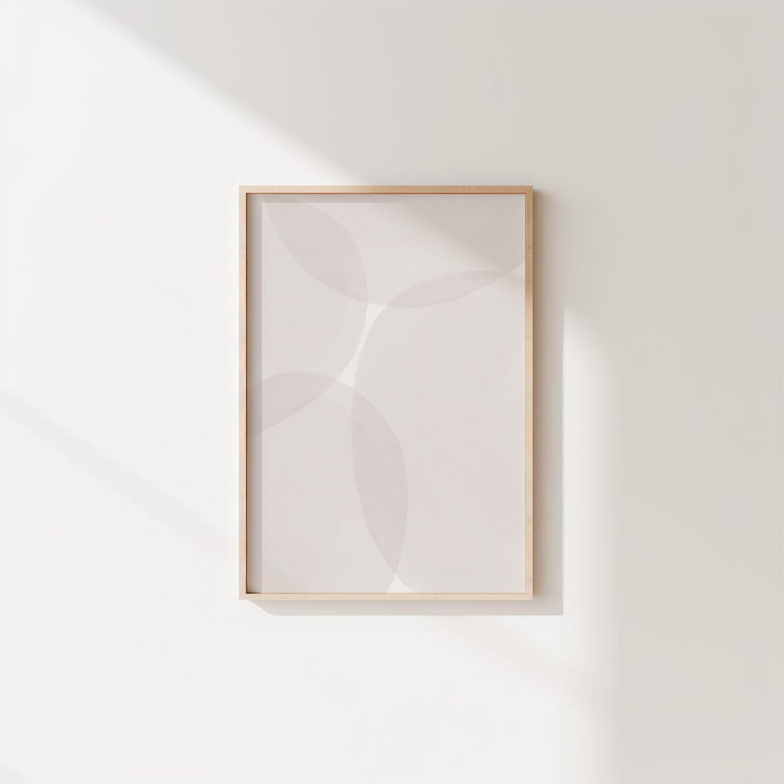 Soft Beige Pastel Abstract Circles Modern Minimalist Wall Art