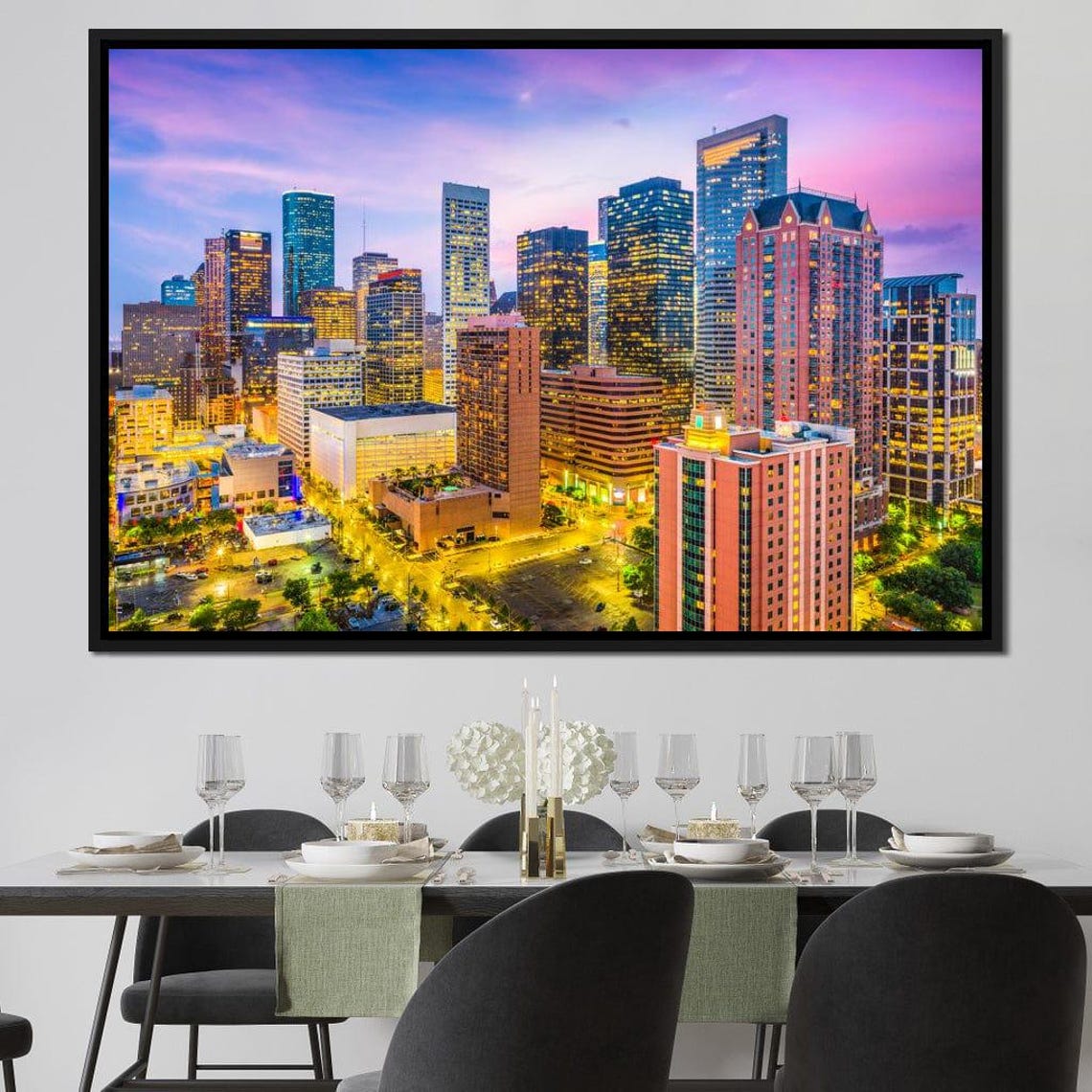 Houston Skyline City Print