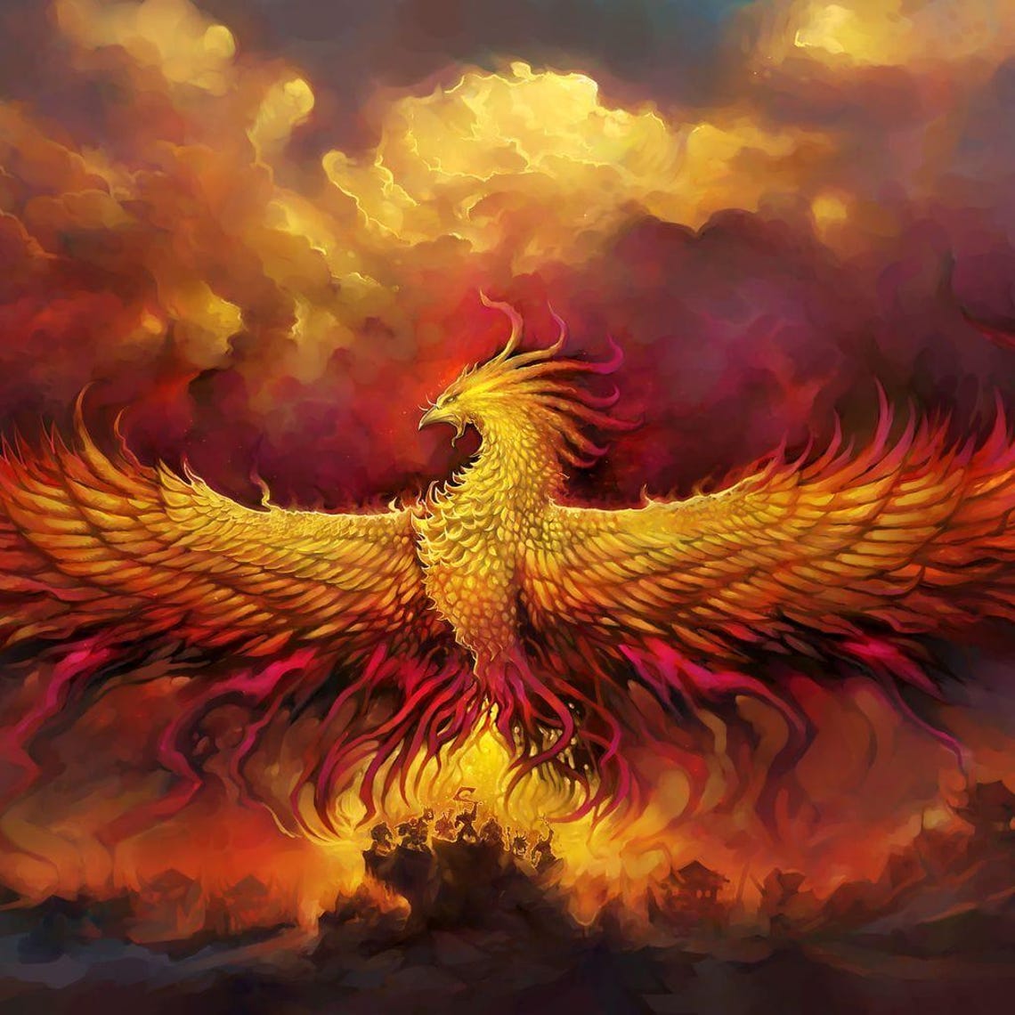 The Phoenix Mythical Bird Art Print - Image 2