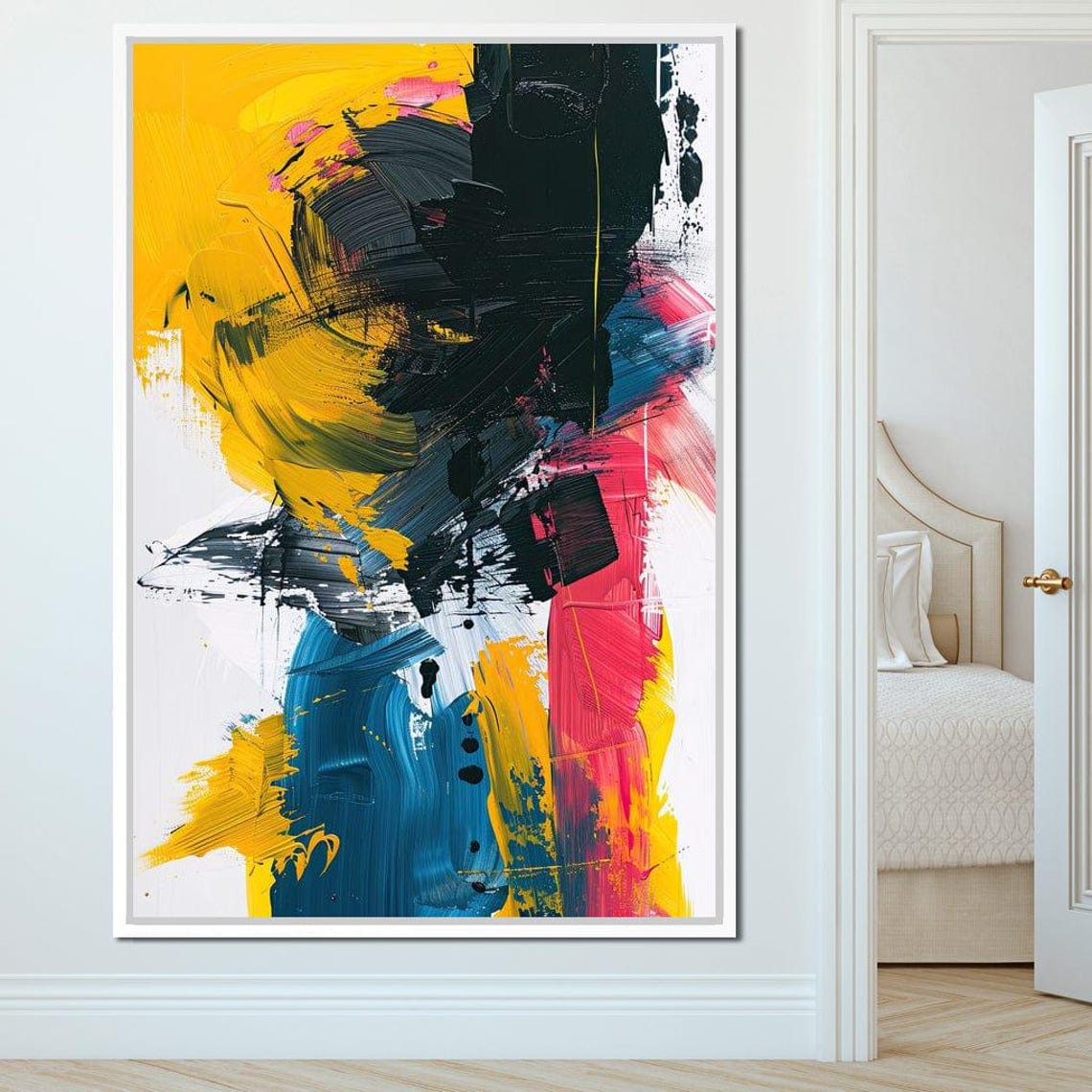 Bold Strokes Of Expression Vibrant Abstract Art Modern Home Decor Colorful Painting Dynamic Wall Art By Nichecanvas - Image 4