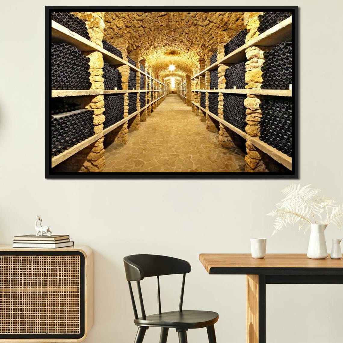 Wall Of Wine Bottles, Wine Art Print