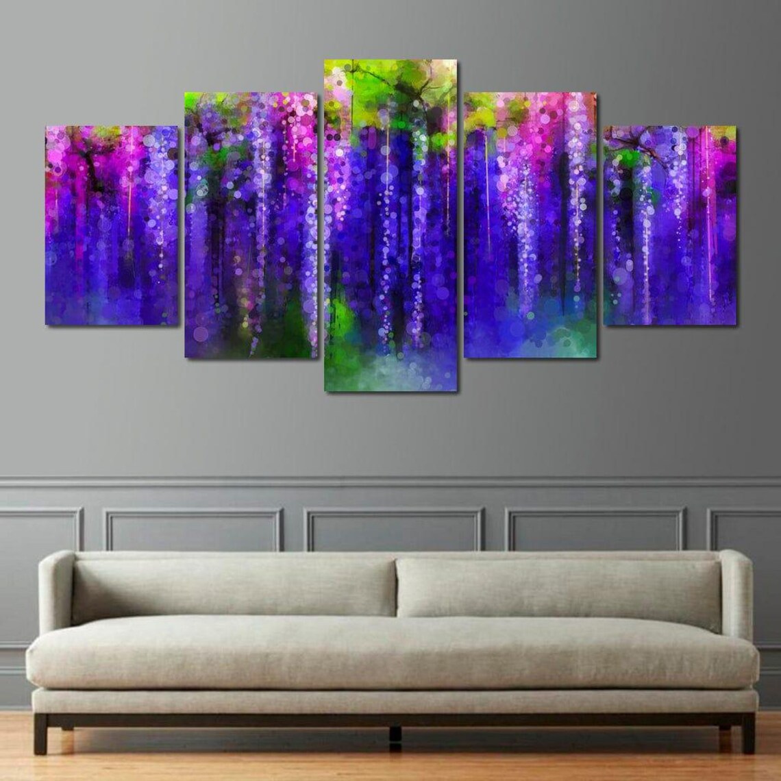 Abstract Violet Modern Art, Relaxing Design