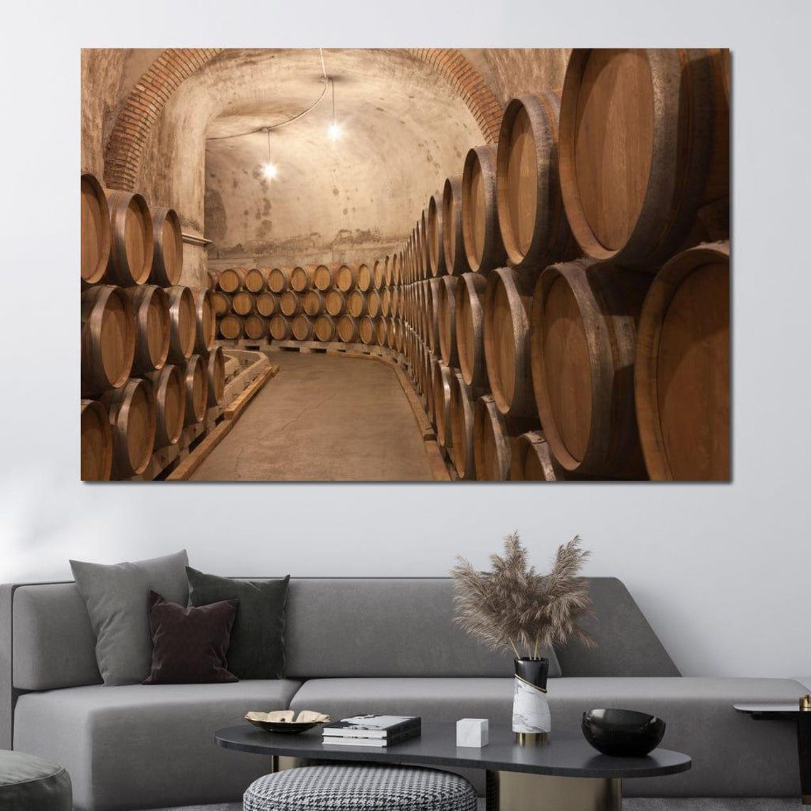 Barrels Of Wine, Rustic Decor Art Print - Image 3