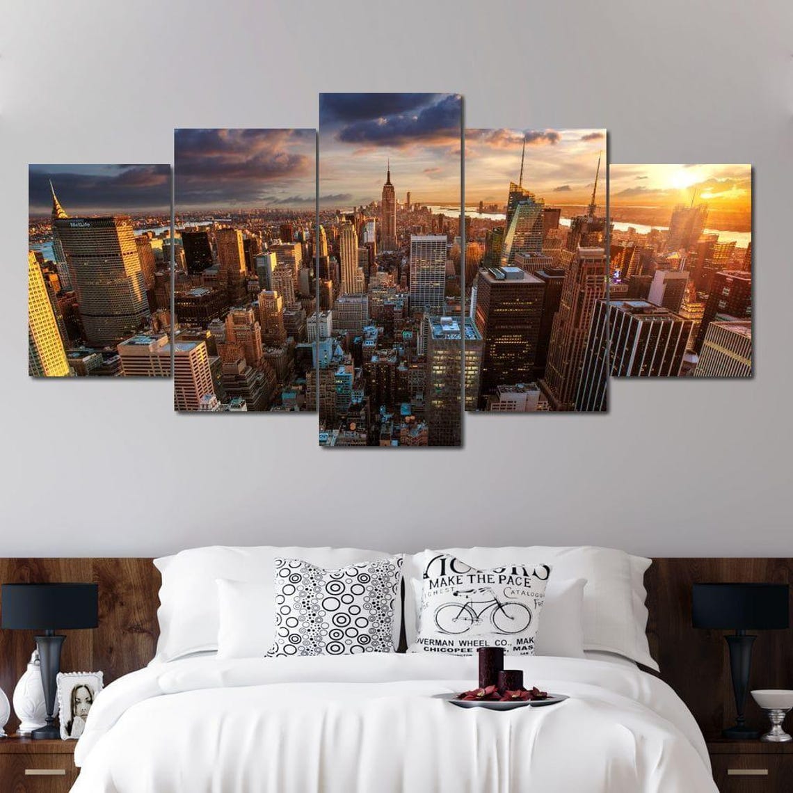 New York City Sunset Travel Poster