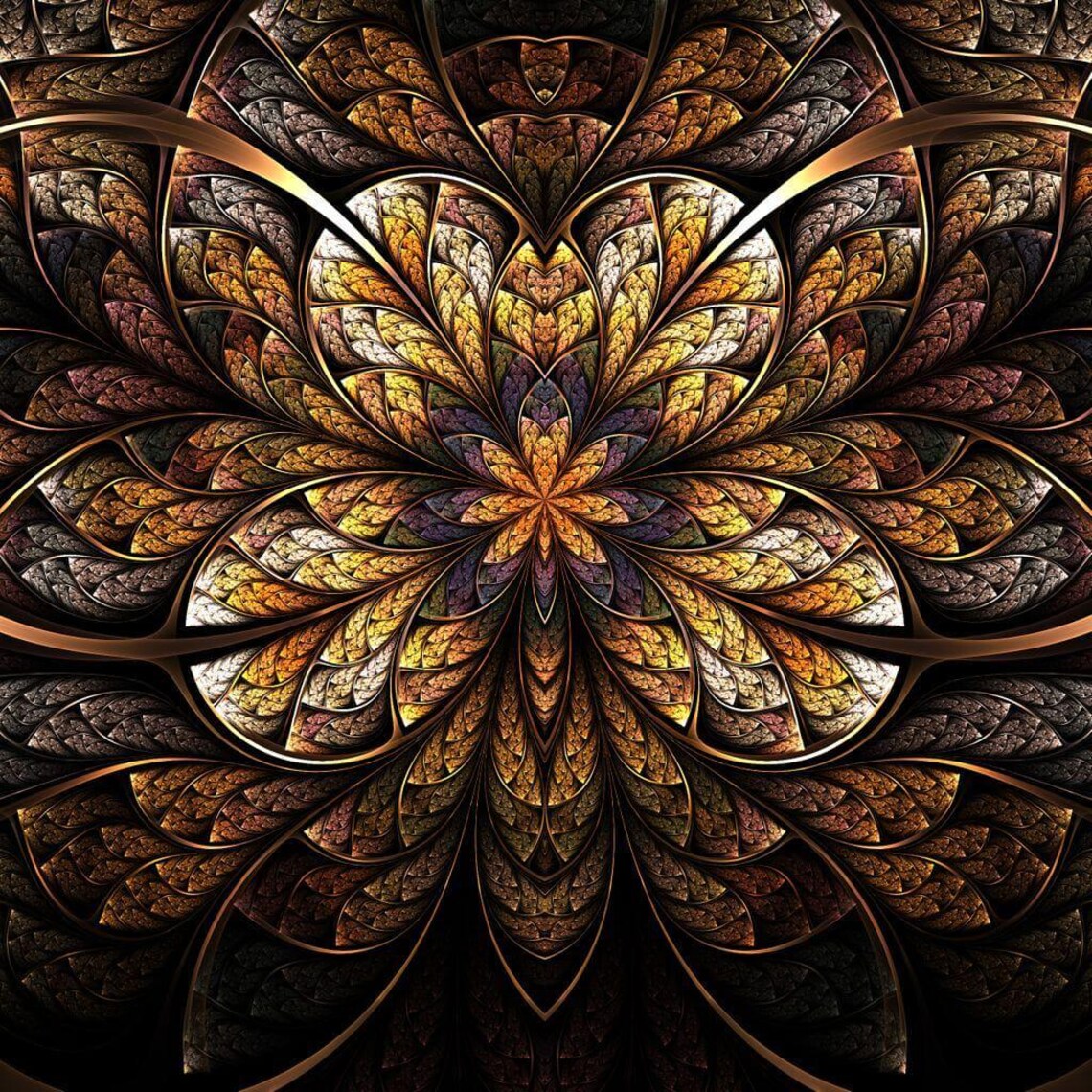 Fractal Flower, Botanical Floral Art Print - Image 2