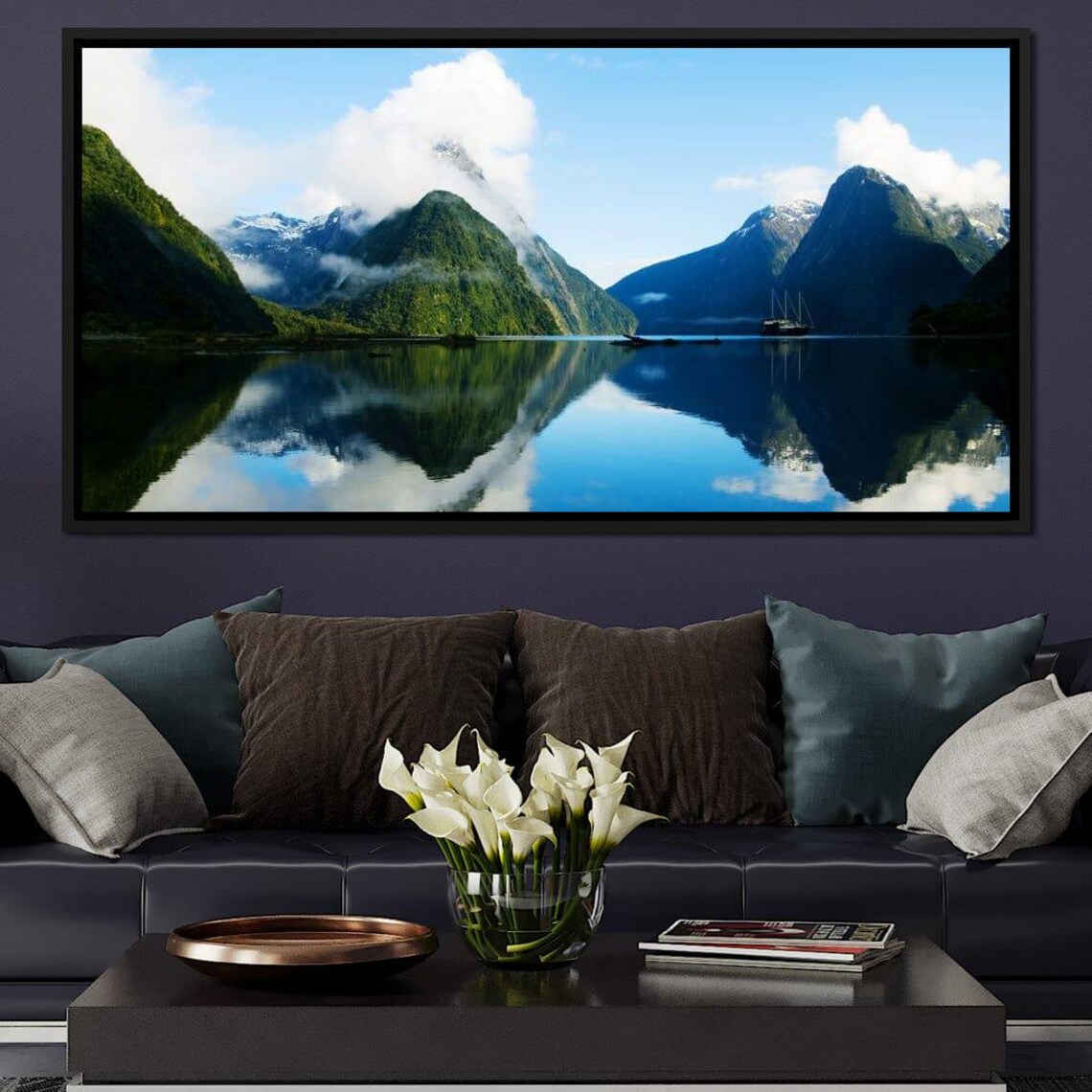 Milford Sound Scenic Landscape Art Print