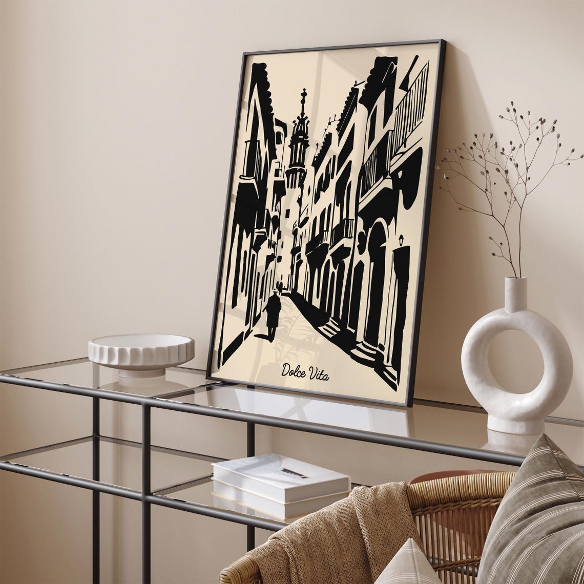 Dolce Vita Poster Rome Italy Print Cityscape Art Poster Scenic Vintage Print Urban Architecture Wall Art City Of The Soul Travel Print - Image 3