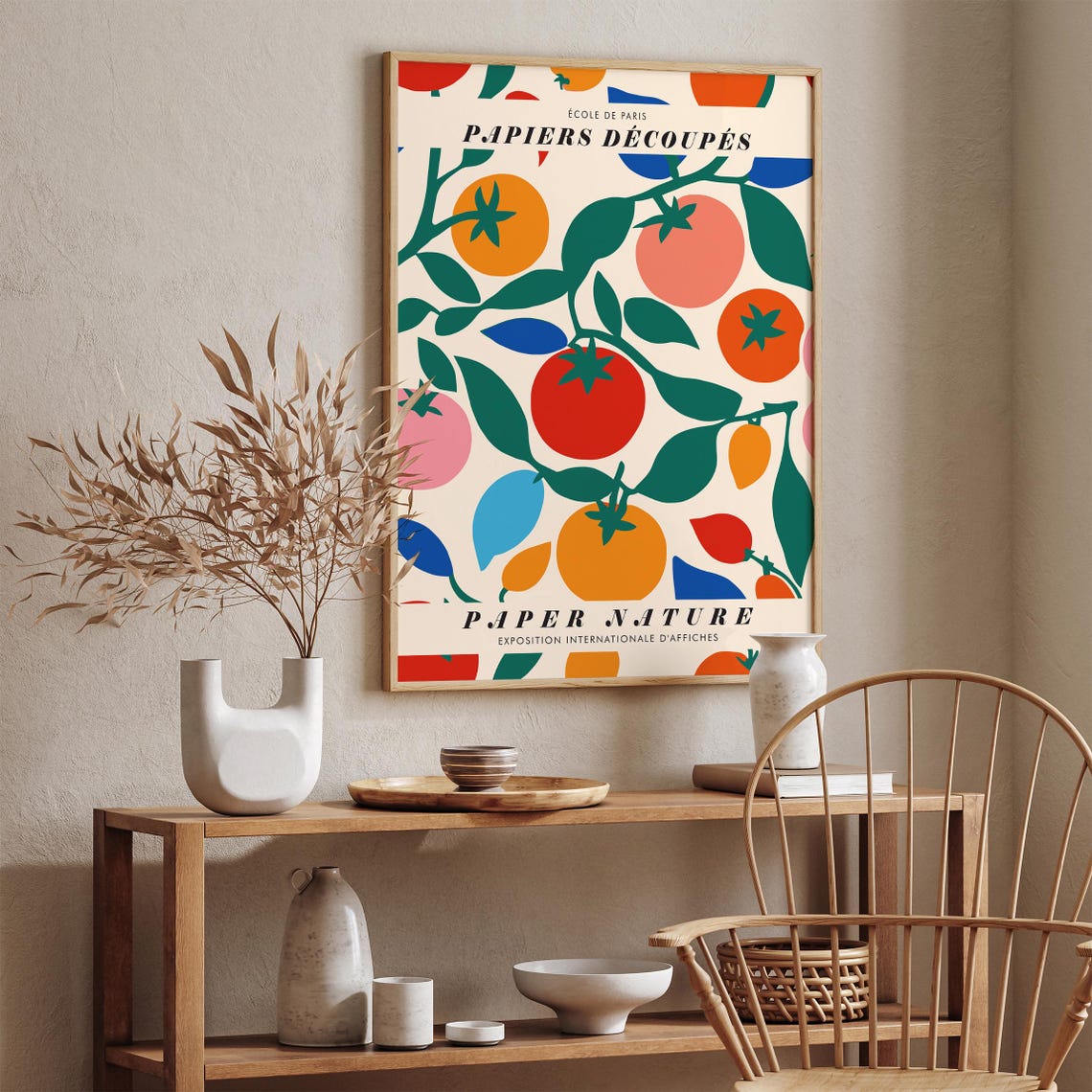 Papiers Decoupes Paper Nature Tomato Kitchen French Produce Poster - Image 5
