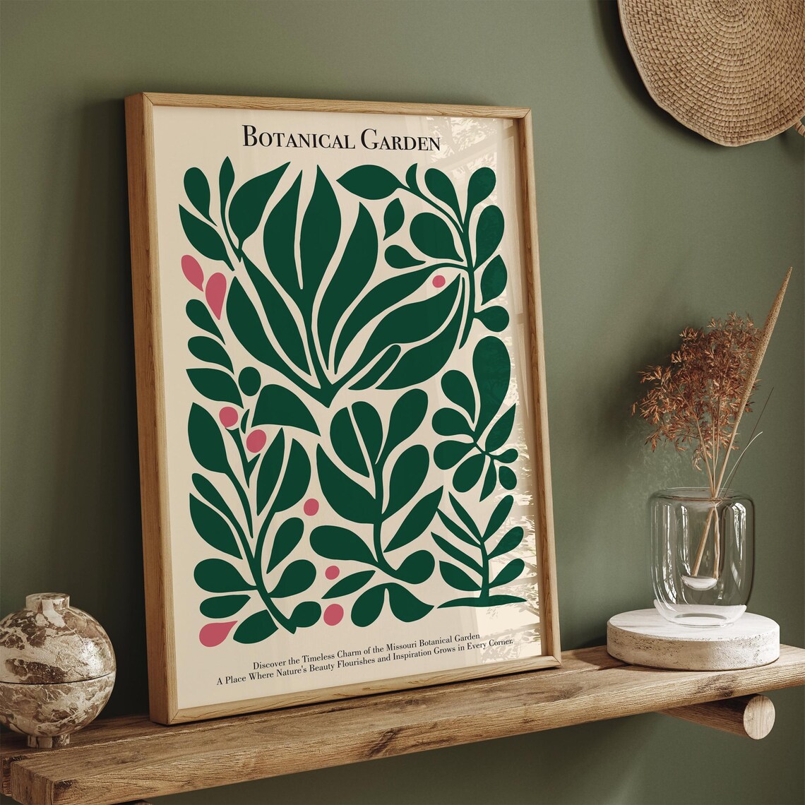 Missouri Botanical Garden Lush Green Leaves Nature Art Poster