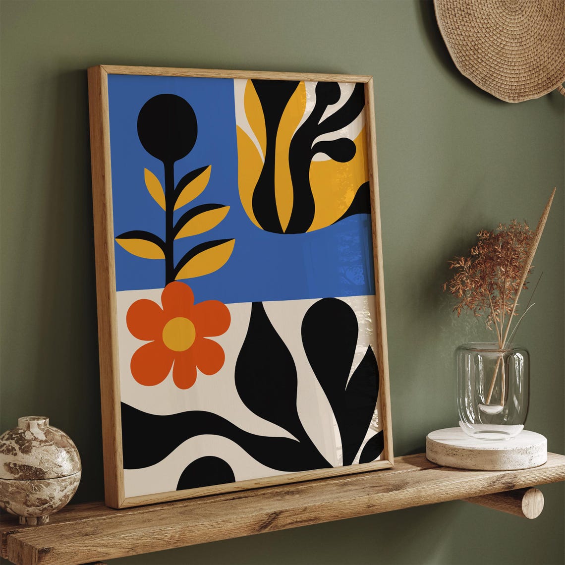 Matisse Style Bold Retro Cut-Outs Abstract Mid-Century Poster - Image 3