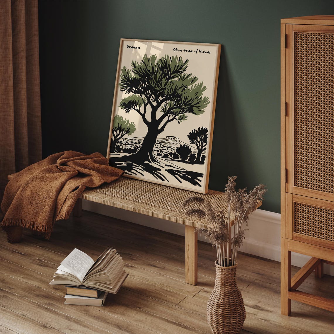 Olive Tree of Vouves Ancient Greece Vintage Landscape Art Poster - Image 6