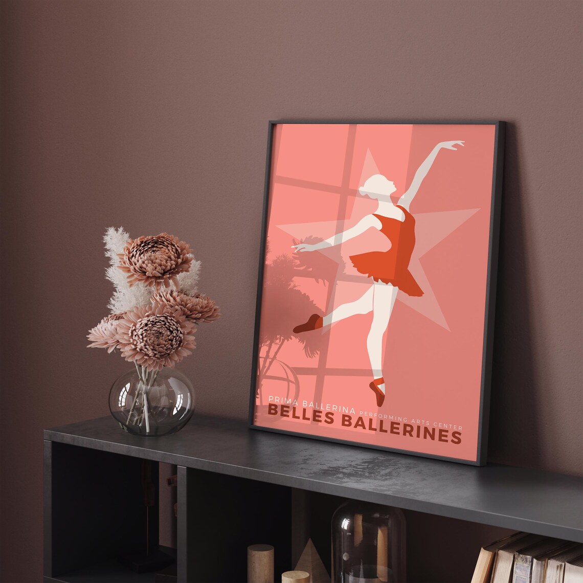 Prima Ballerina Belles Ballerines Coral Dancer Performing Poster - Image 3