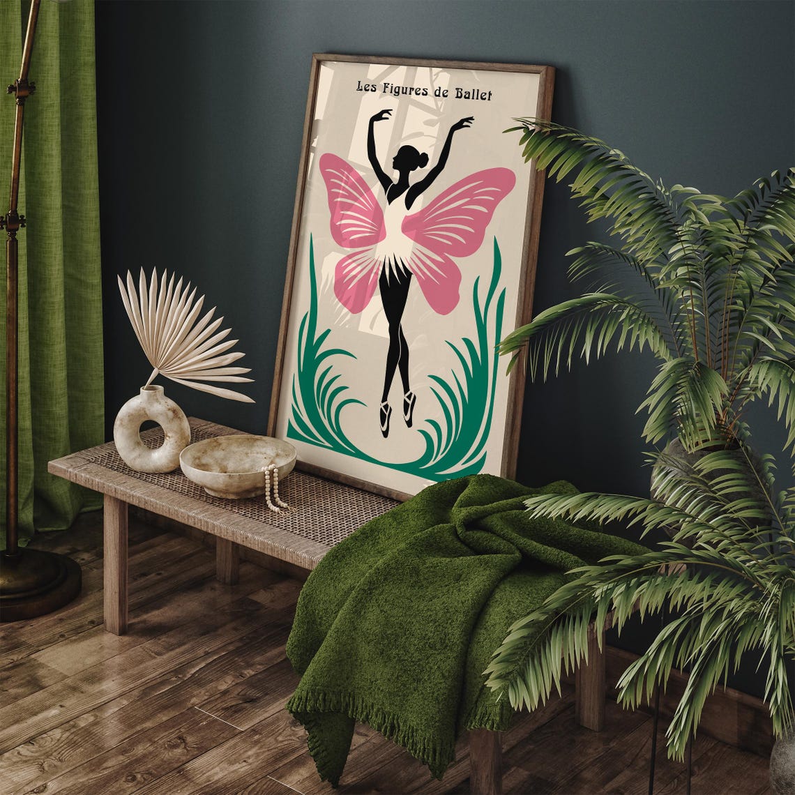 Les Figures de Ballet Poster with Pink Butterfly Wings Dancer - Image 4