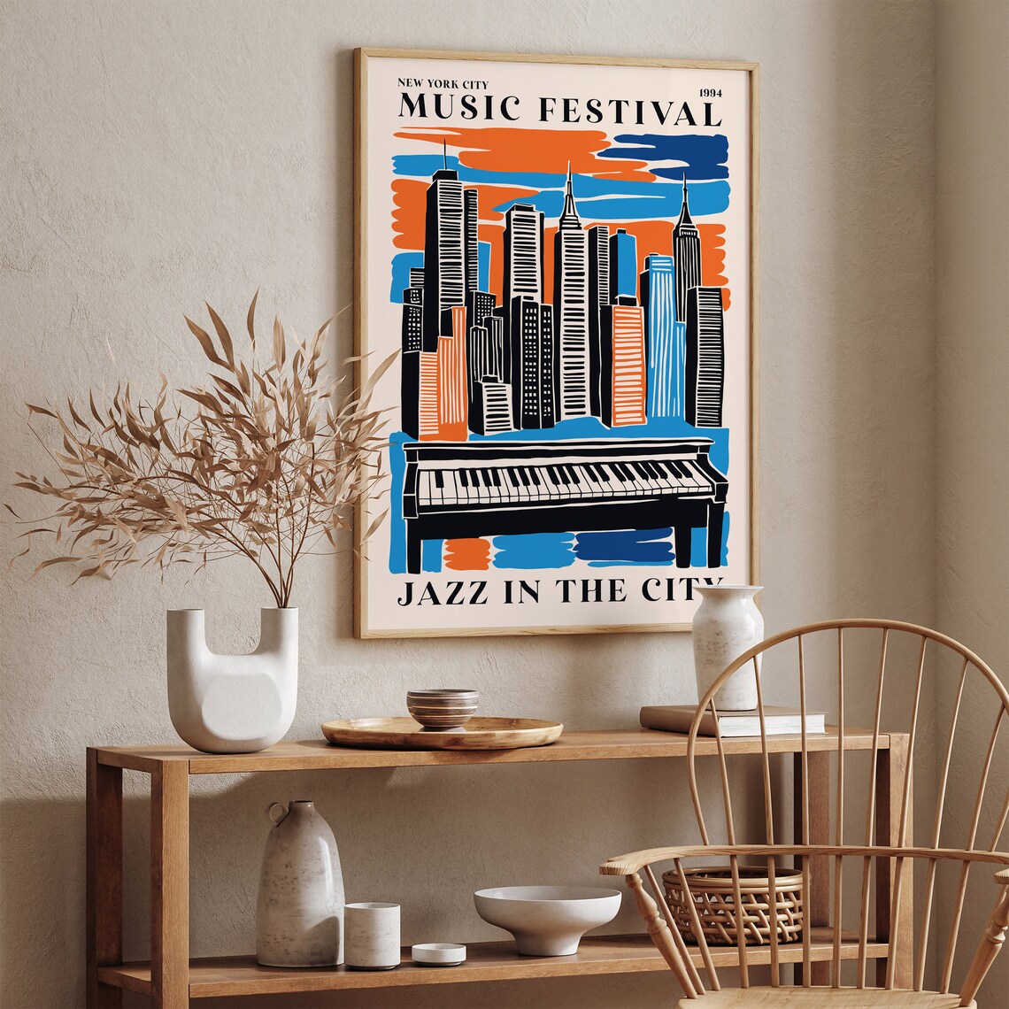 1994 New York City Music Festival Jazz in the City Vintage Poster - Image 4