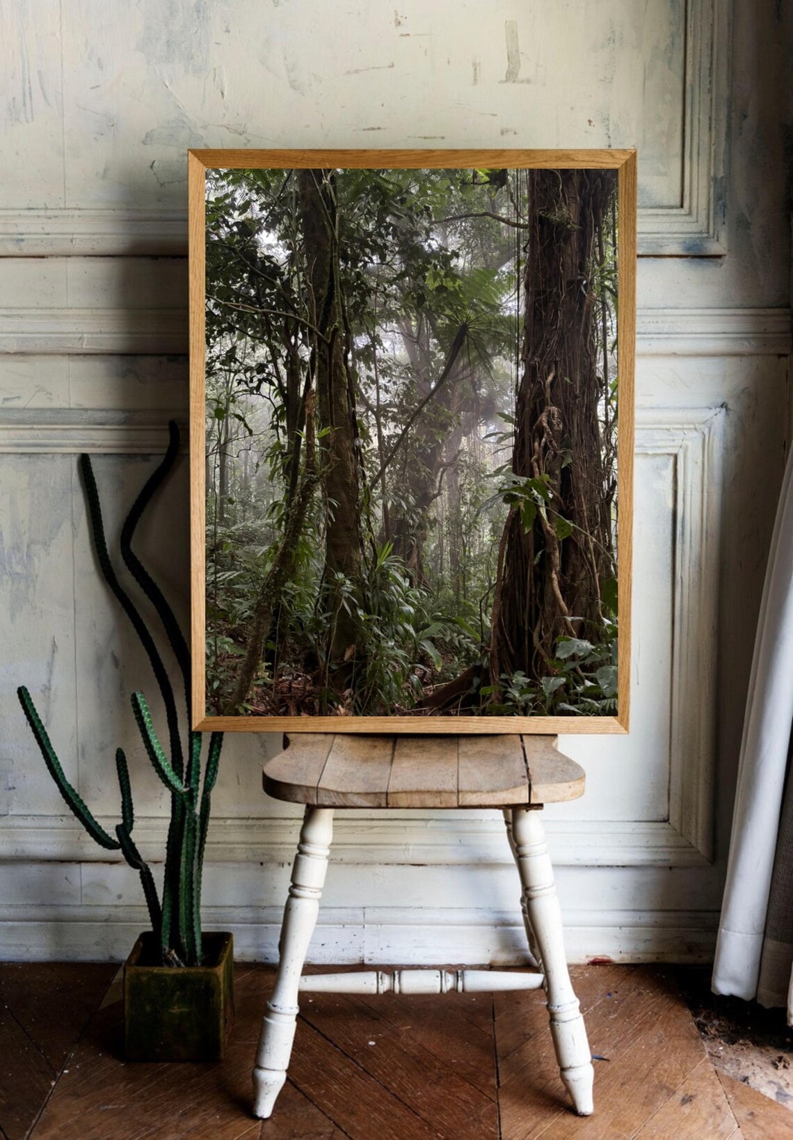 Guadeloupe Misty Tropical Rainforest Jungle Photography Poster - Image 3