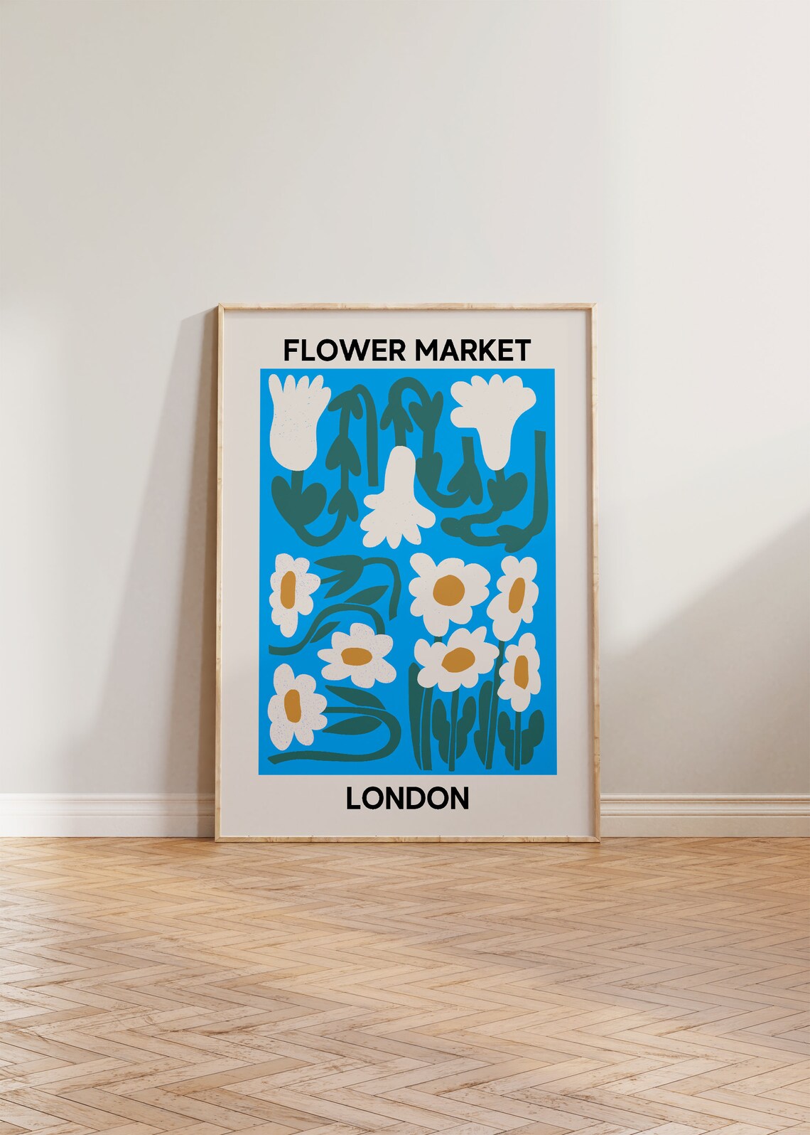 Flower Market Print Poster, Floral London Art Print