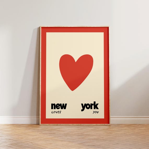 Retro New York Mid-Century Modern Art Print