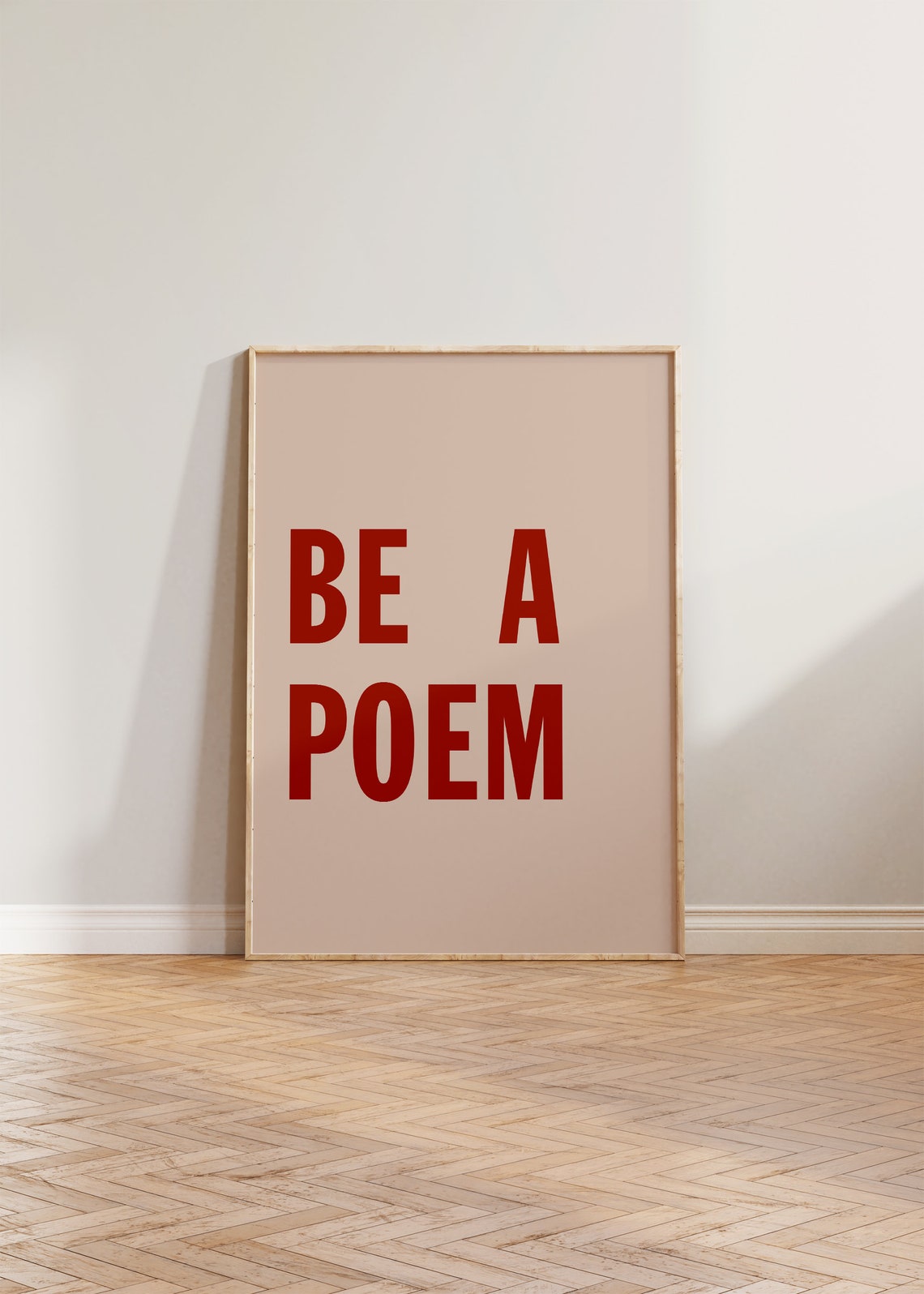 Be A Poem Bold Typography Art Print