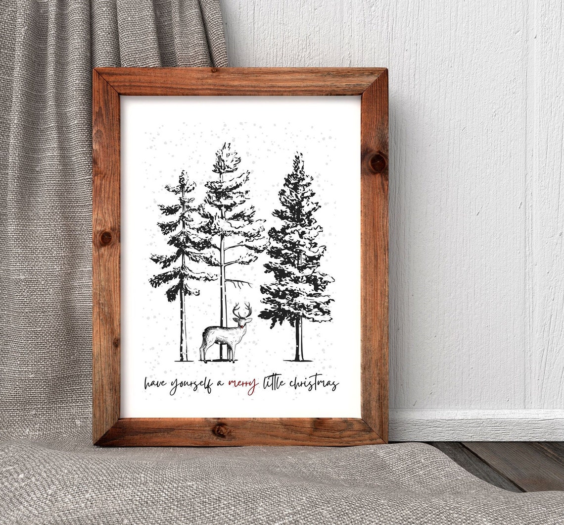 Have Yourself a Merry Little Christmas Reindeer Wall Decor Poster - Image 4