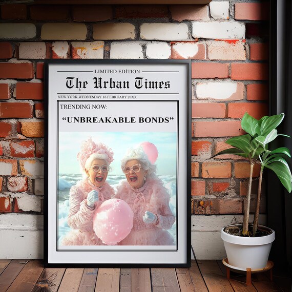 The Urban Times Newspaper Friendship Photo Customizable Gift Poster