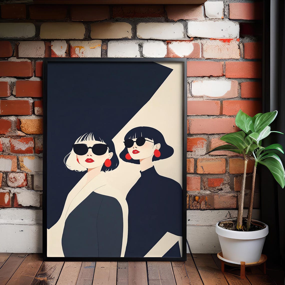 Minimalist Fashion Wall Art Modern Graphic Print On Canvas