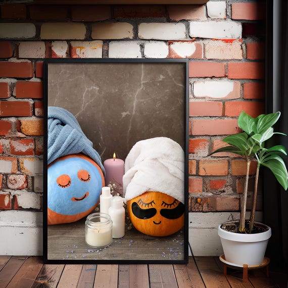 Pumpkin Canvas Print Funny Halloween Fall Decorspa Day