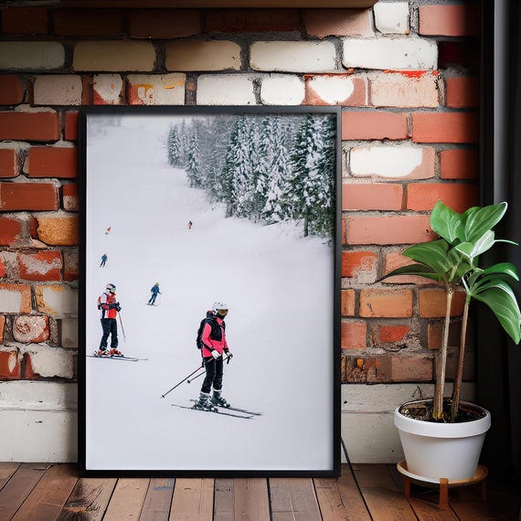 Vintage Apres Ski Photo Print Lodge Wall Decor