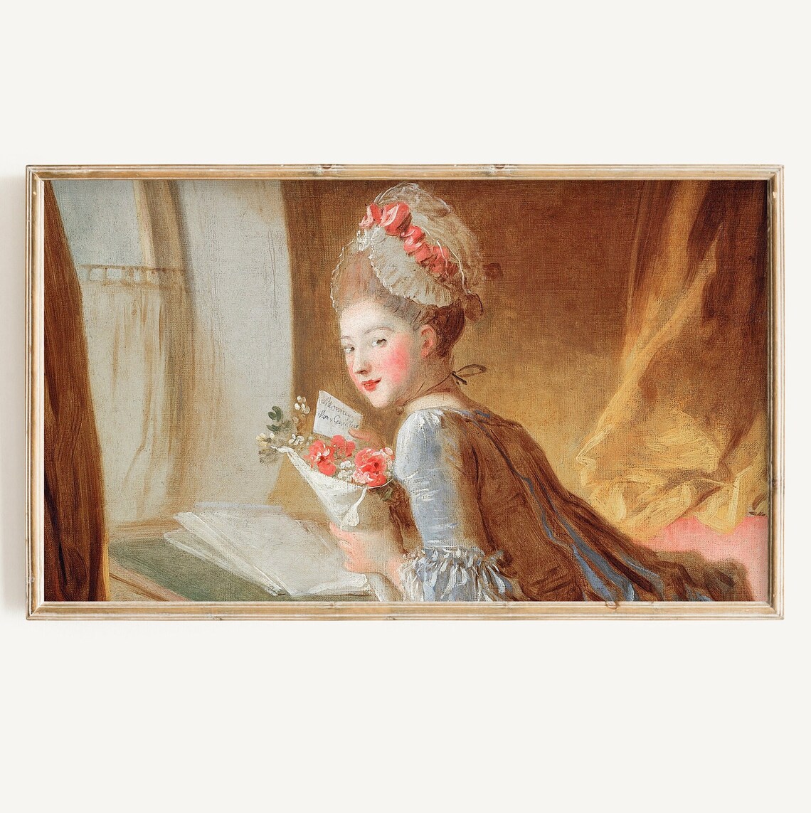 Valentines Day Vintage Coquette Rococo Art Print