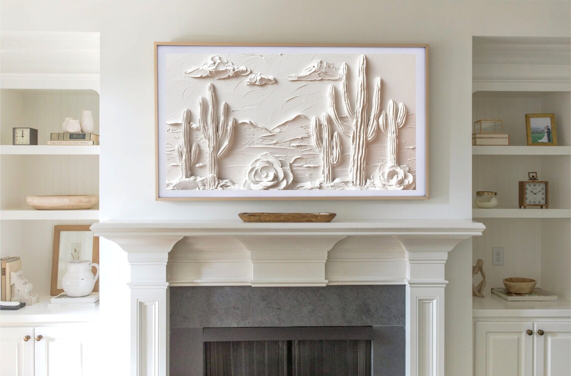 Desert Cactus Art Print, Neutral Western Style - Image 3