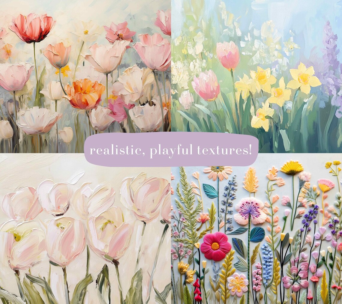Spring Floral TV Background Bundle, Holiday Wall Art - Image 6