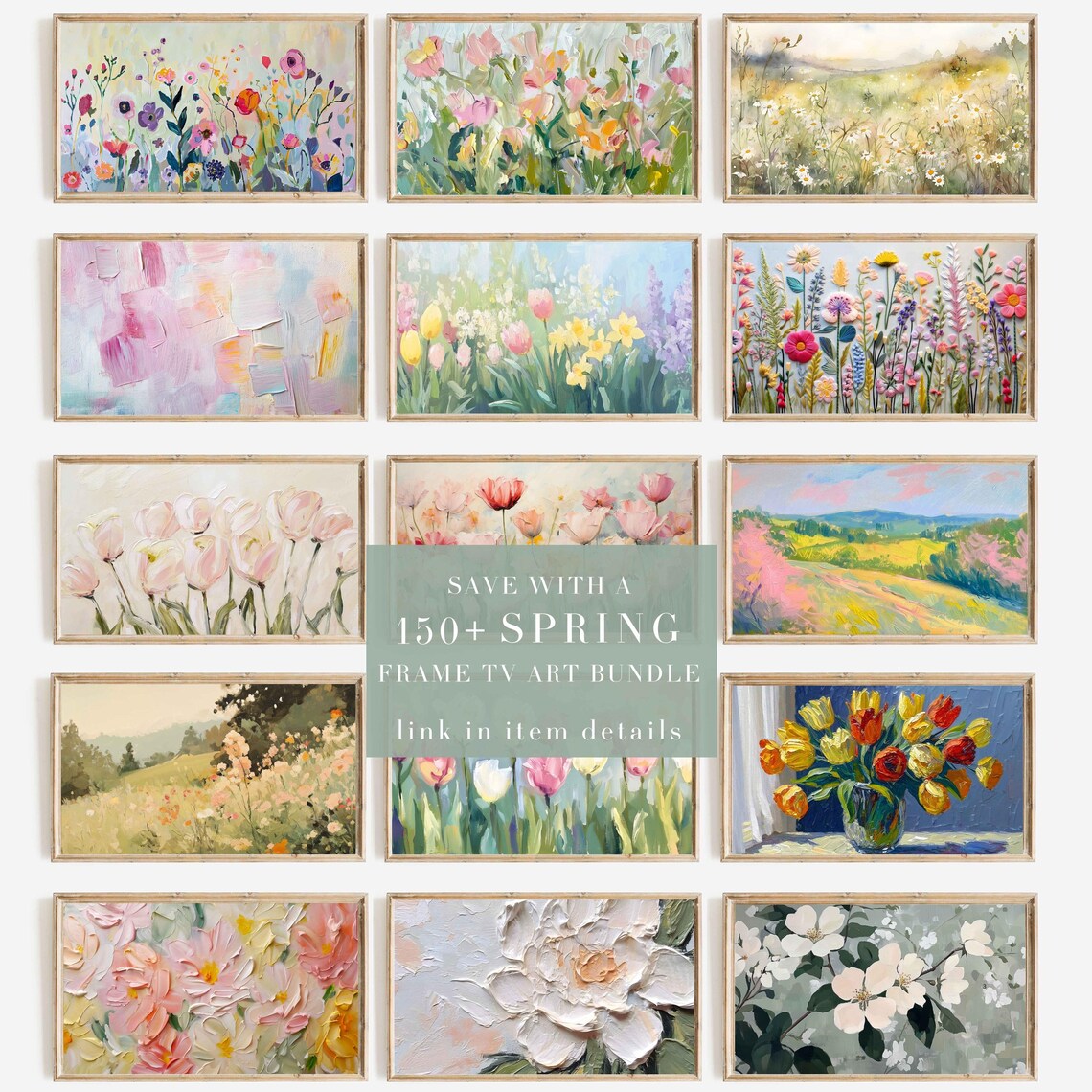 Spring Frame TV Wildflowers Watercolor Art Print - Image 3