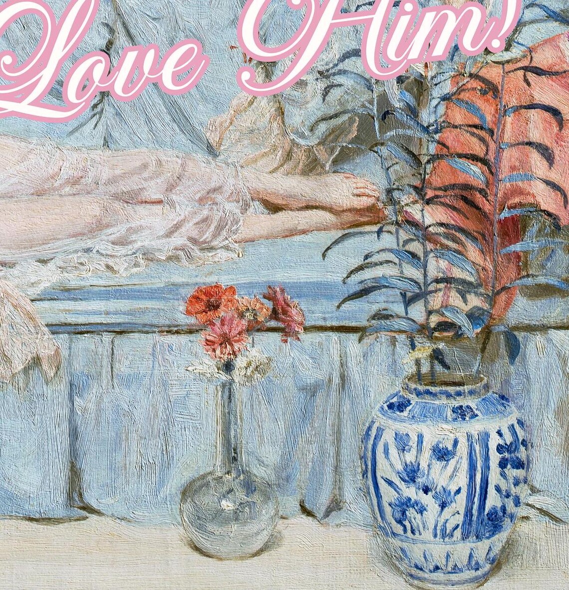 Vintage Woman Lounging With But Daddy I Love Him Quote Art Poster - Image 3