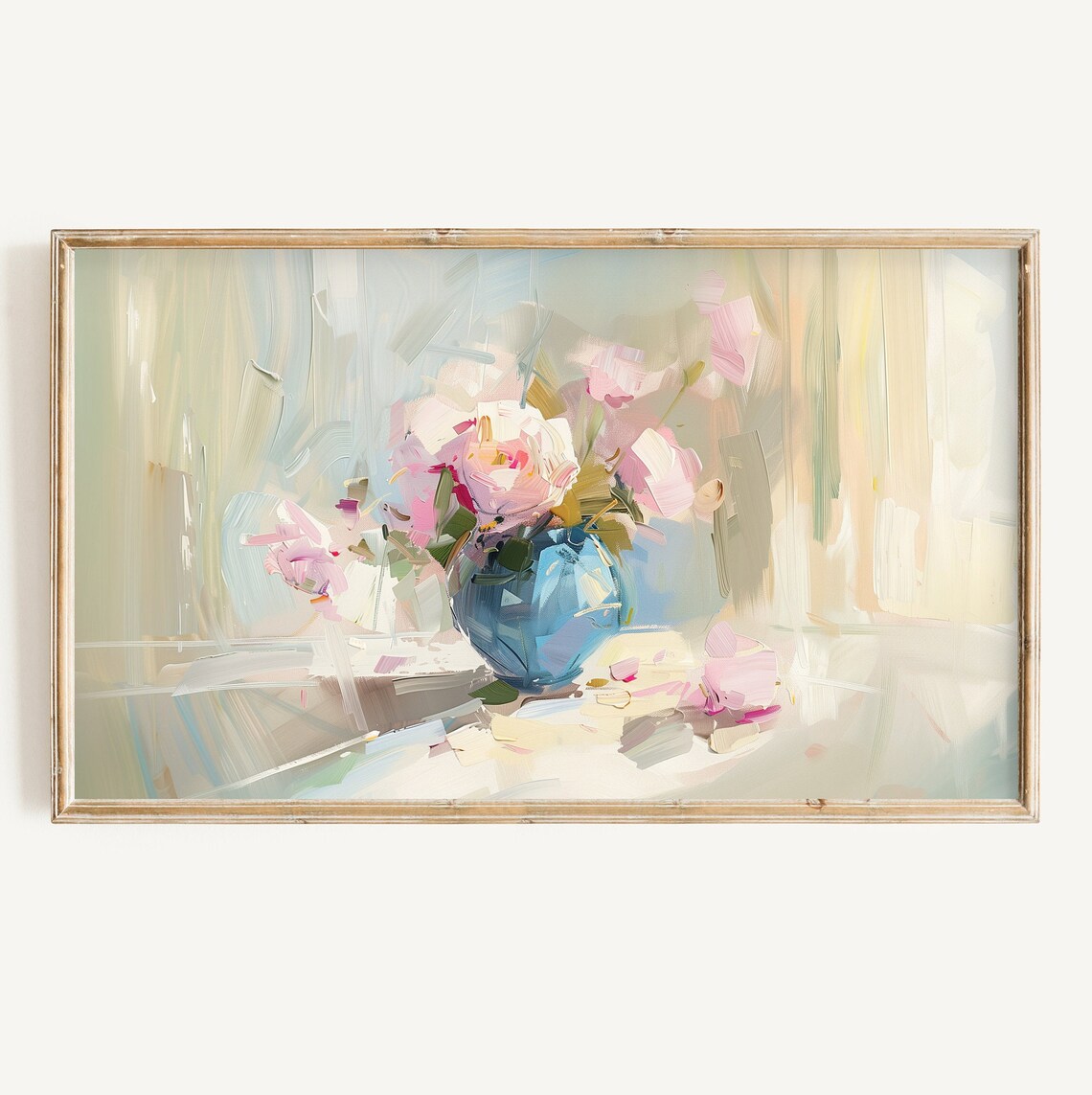 Spring Floral Still Life Art Print, TV Spring Decor