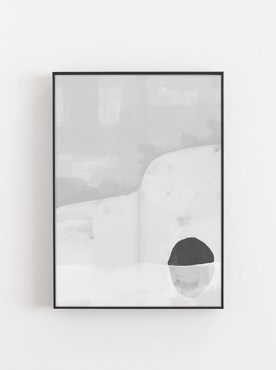 Gray Abstract Architecture Art Print, Minimalist