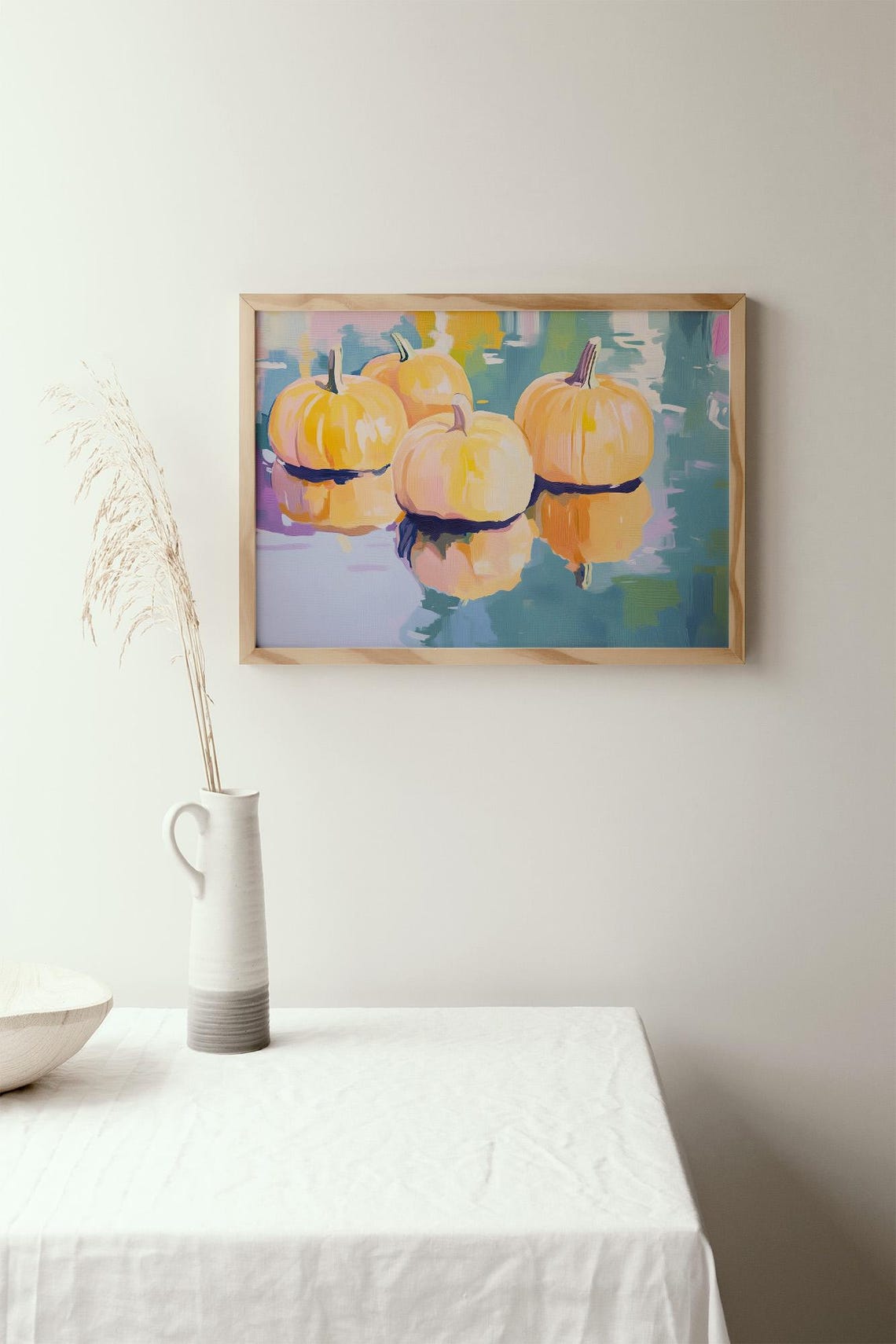 Pumpkin Still Life Painting Fall Pumpkins Impressionist Wall Poster - Image 3